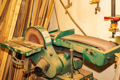 A woodworking machine with an electric motor