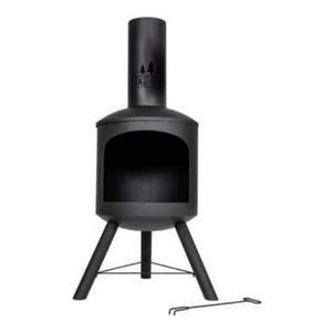 Log-Barn Black Steel Firepit