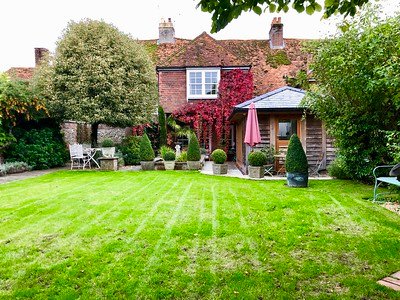The garden's look after mowing and scarification