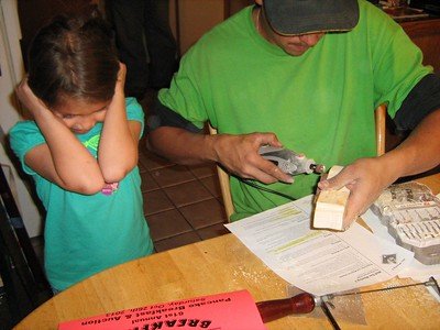 a girl doesn't like the sound her father makes