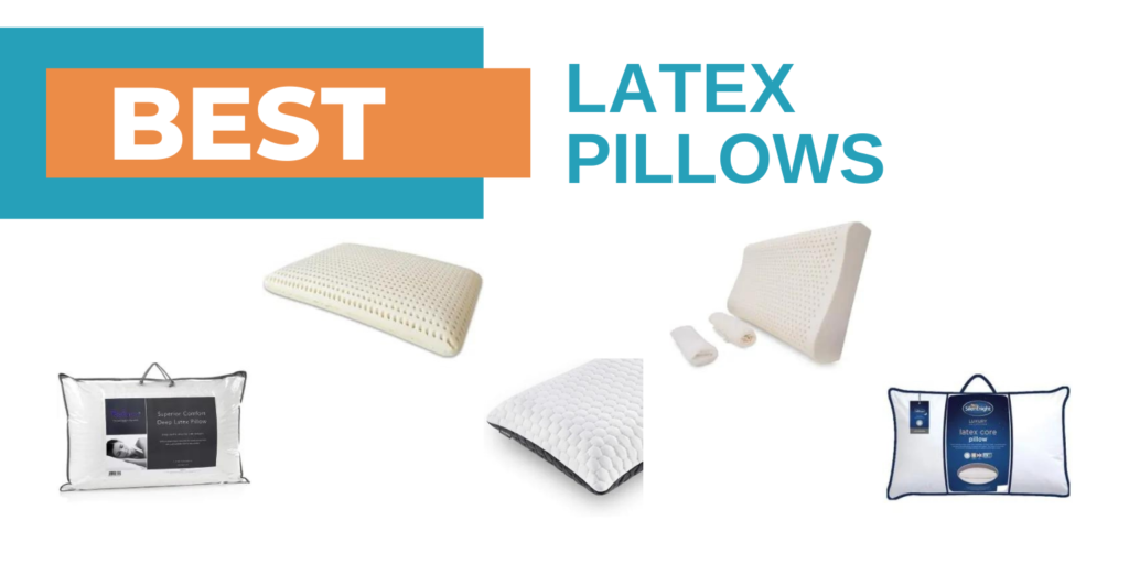 latex pillows collage